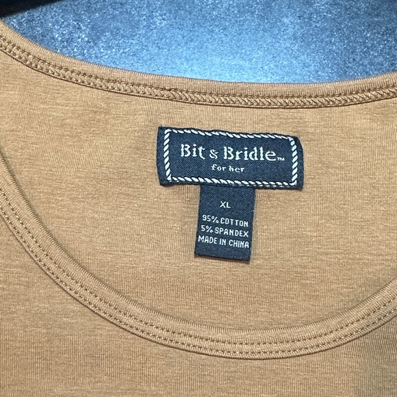 Bit & Bridle Brown Embellished Tank Top - Picture 3 of 3